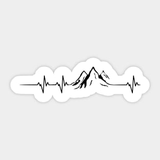 Mountains heartbeat Sticker